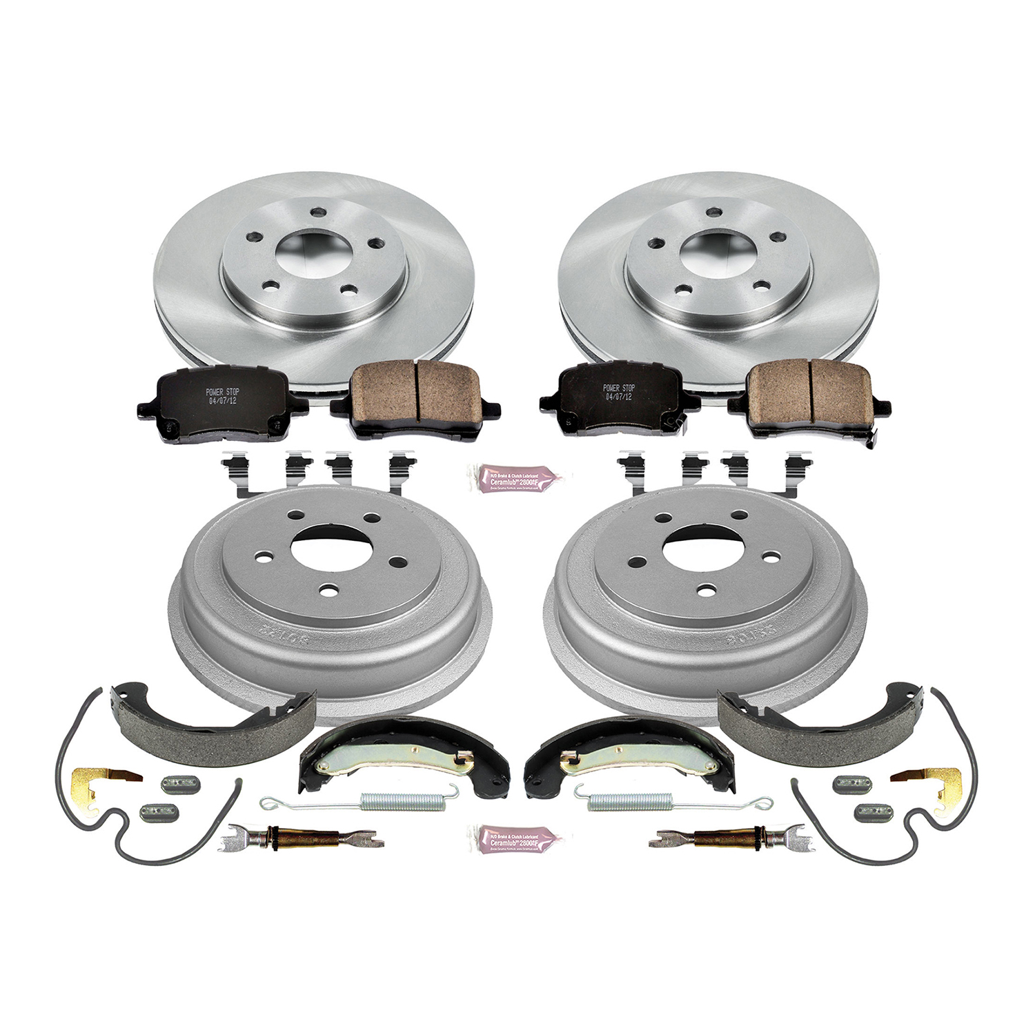 PowerStop Disc Brake Pad and Rotor / Drum Brake Shoe and Drum Kit P/N:KOE15223DK