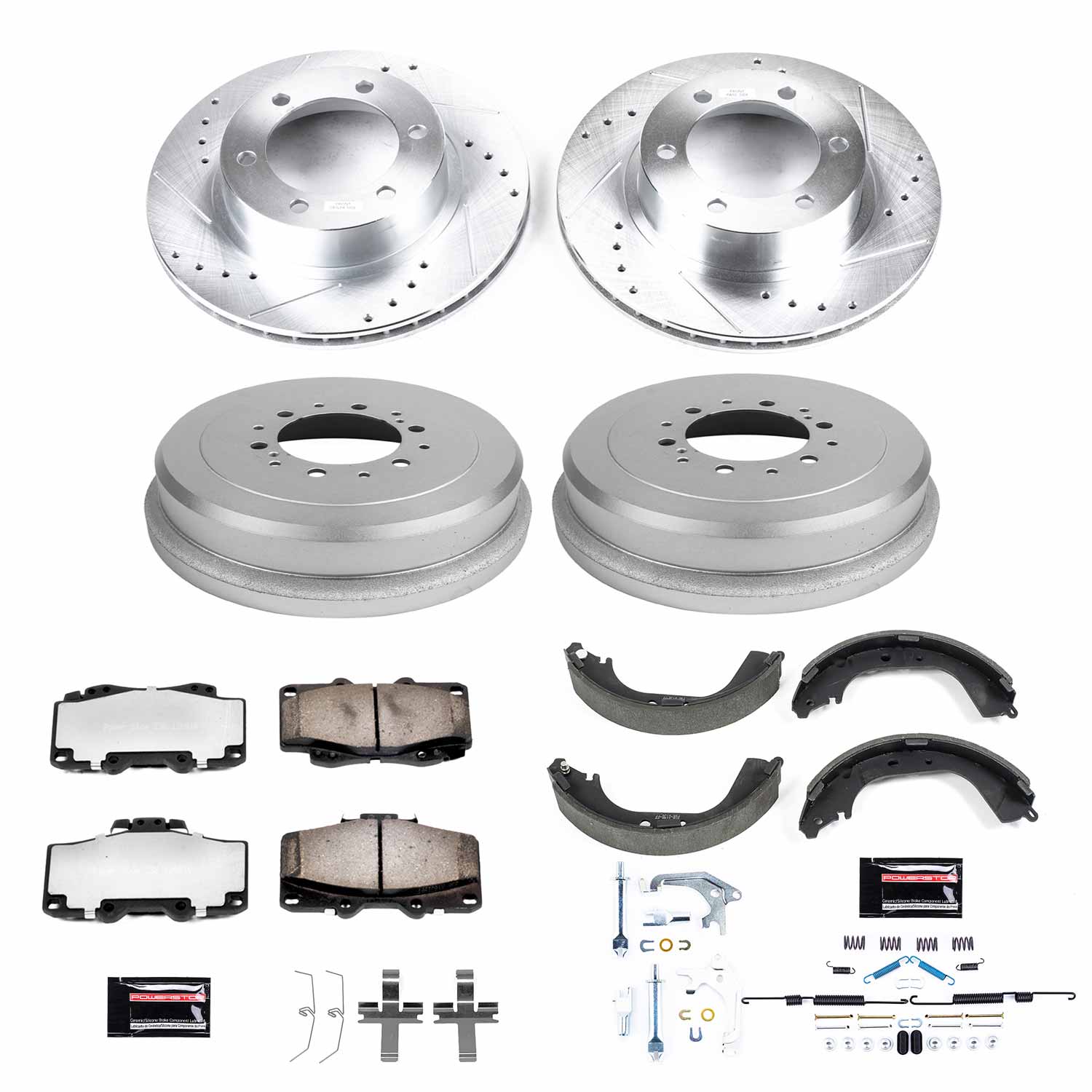 PowerStop Disc Brake Pad and Rotor / Drum Brake Shoe and Drum Kit P/N:K15096DK-36