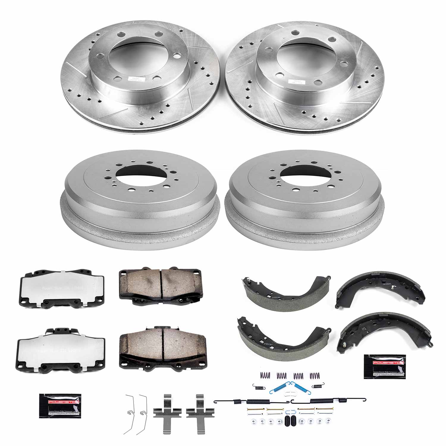 PowerStop Disc Brake Pad and Rotor / Drum Brake Shoe and Drum Kit P/N:K15212DK-36