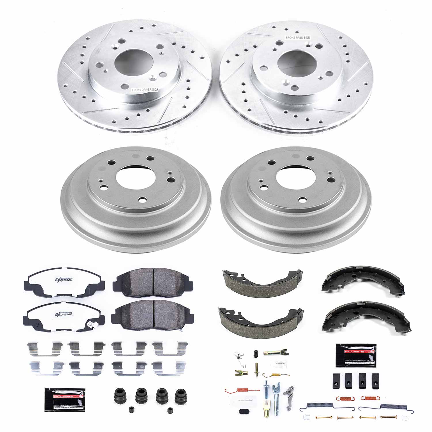PowerStop Disc Brake Pad and Rotor / Drum Brake Shoe and Drum Kit P/N:K15241DK-26