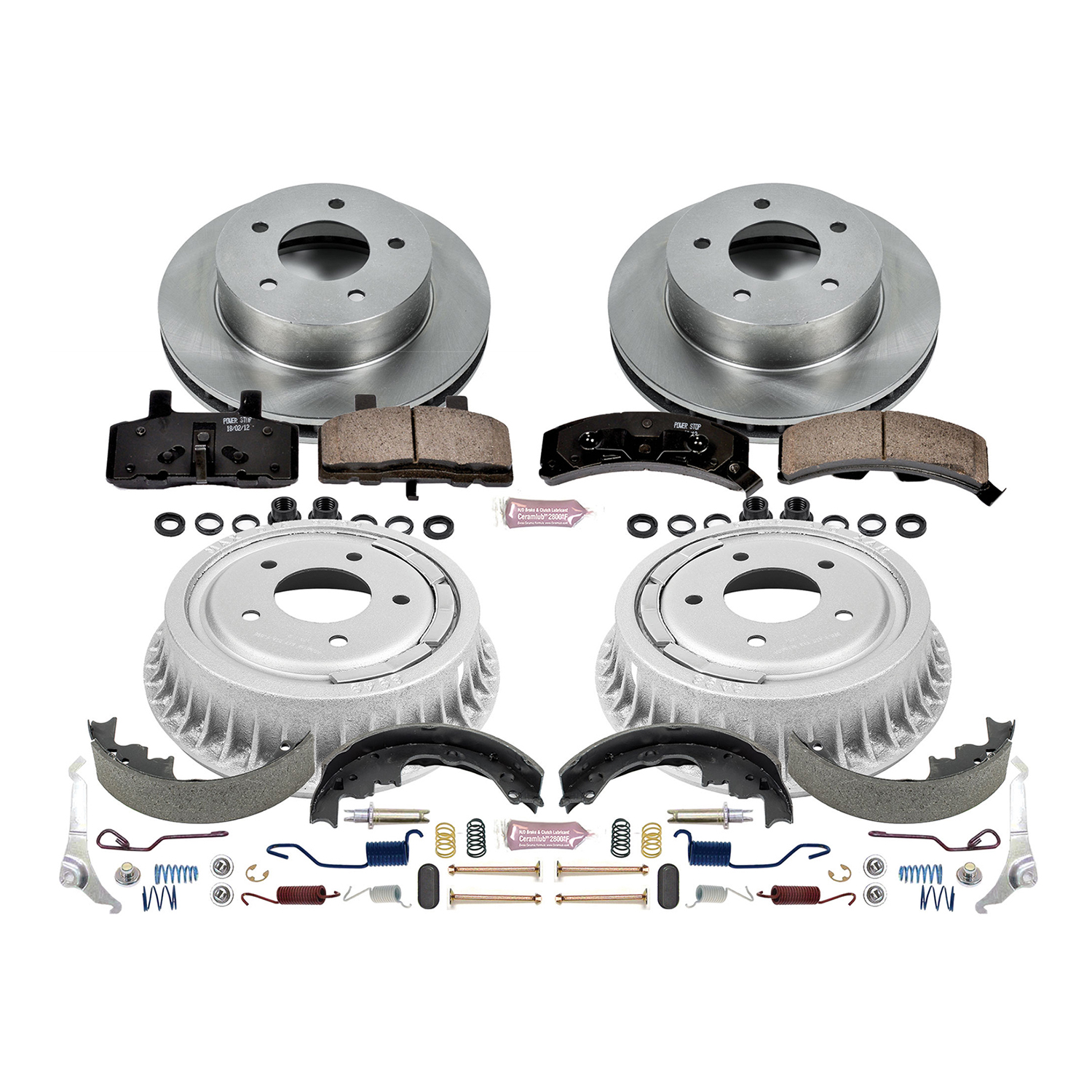 PowerStop Disc Brake Pad and Rotor / Drum Brake Shoe and Drum Kit P/N:KOE15048DK