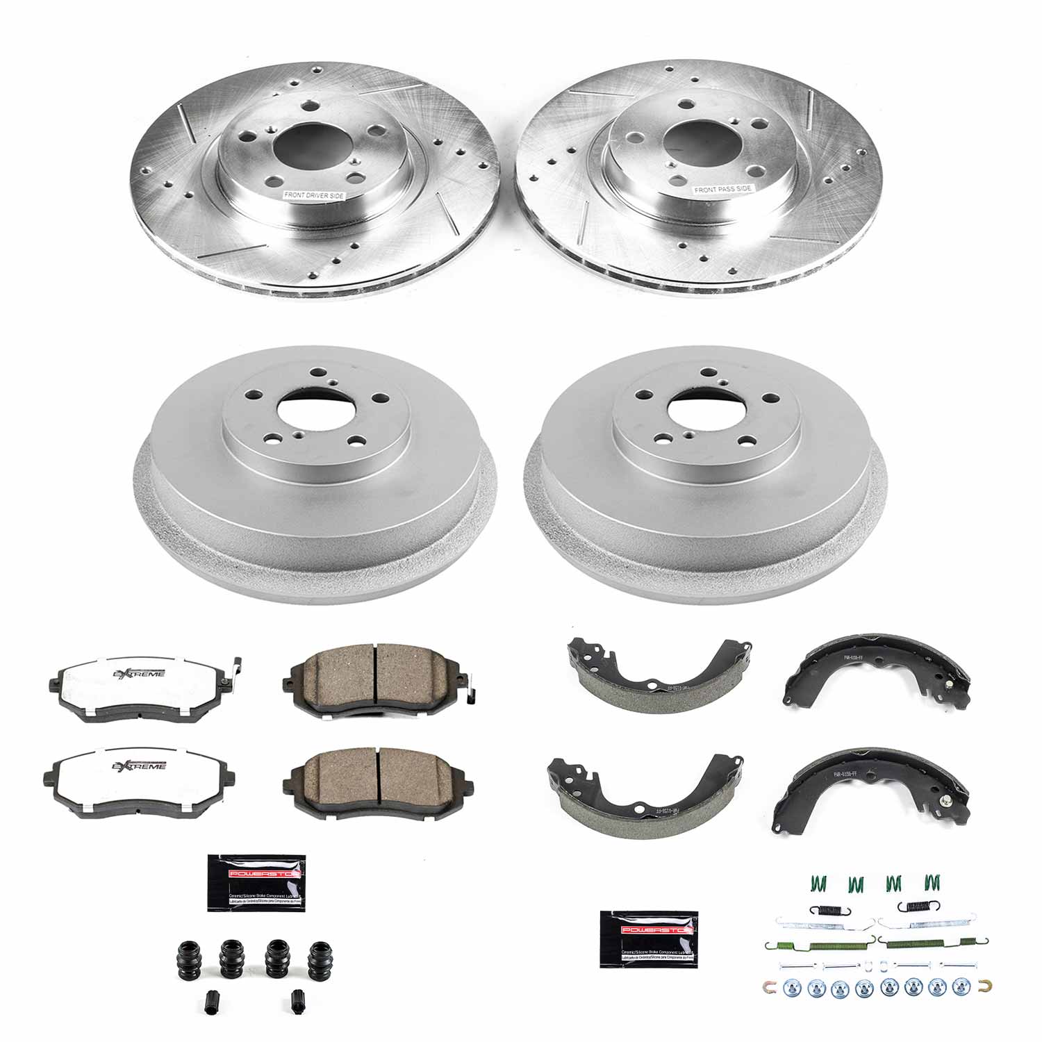 PowerStop Disc Brake Pad and Rotor / Drum Brake Shoe and Drum Kit P/N:K15141DK-26