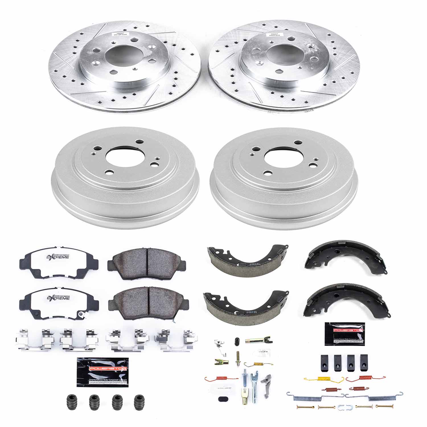 PowerStop Disc Brake Pad and Rotor / Drum Brake Shoe and Drum Kit P/N:K15088DK-26