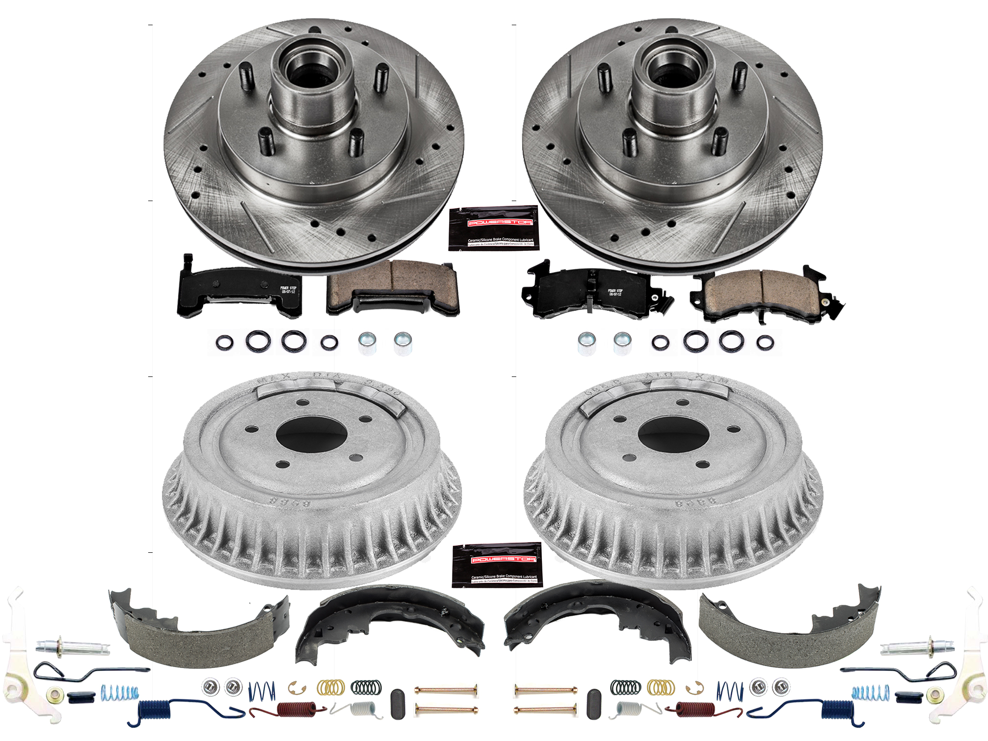 PowerStop Disc Brake Pad and Rotor / Drum Brake Shoe and Drum Kit P/N:K15049DK