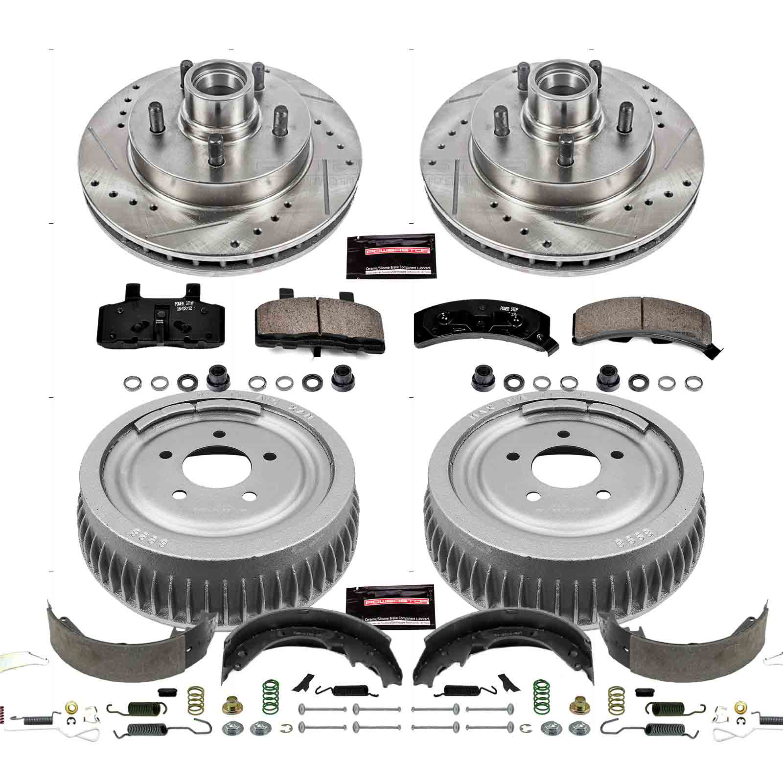 PowerStop Disc Brake Pad and Rotor / Drum Brake Shoe and Drum Kit P/N:K15036DK