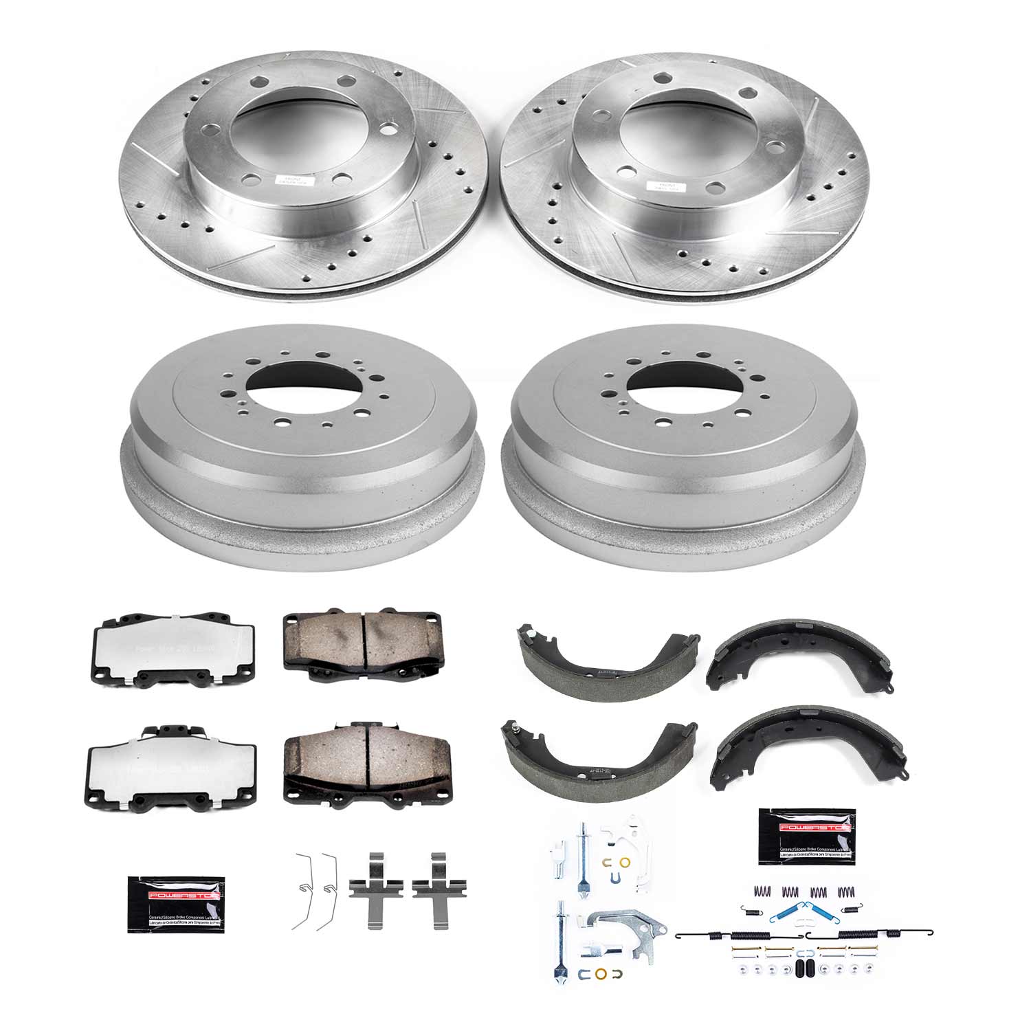 PowerStop Disc Brake Pad and Rotor / Drum Brake Shoe and Drum Kit P/N:K15095DK-36