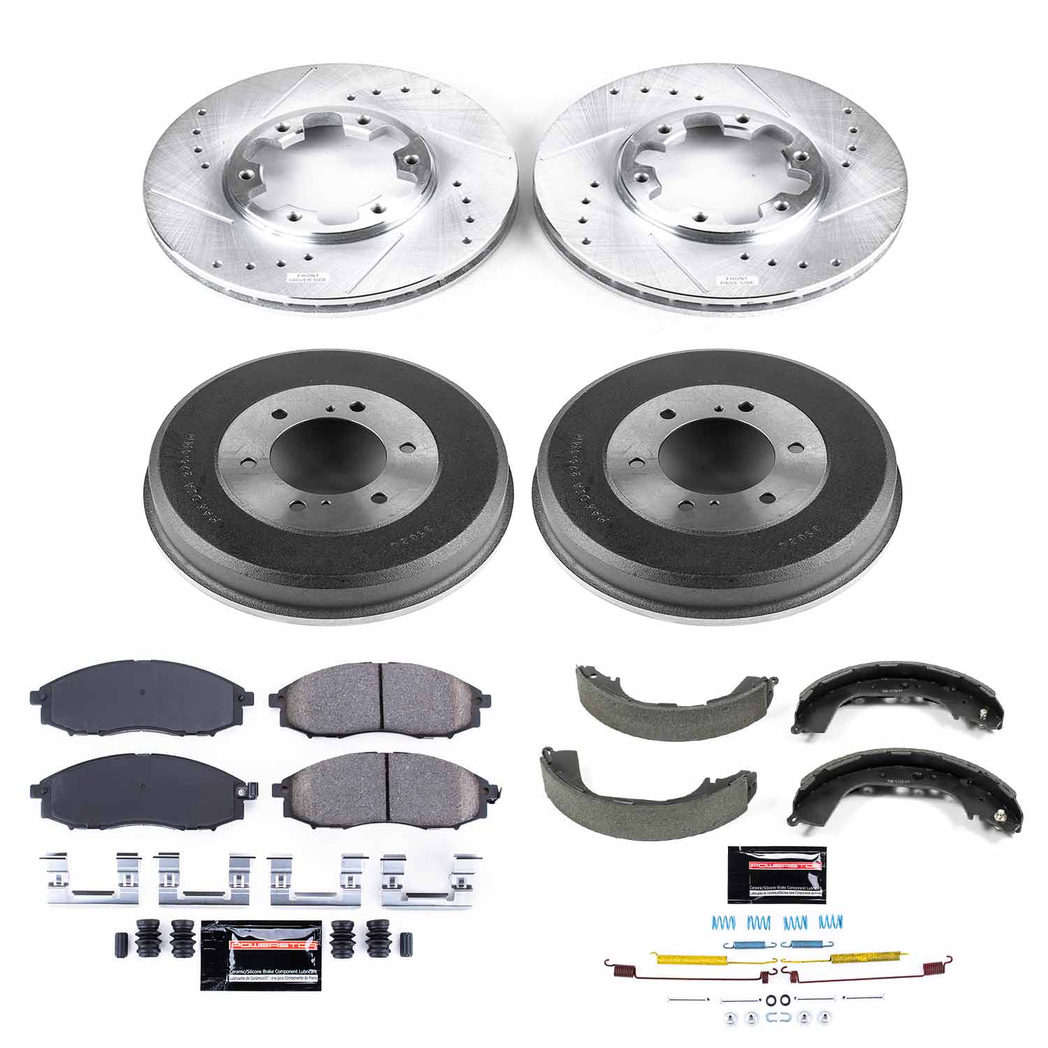 PowerStop Disc Brake Pad and Rotor / Drum Brake Shoe and Drum Kit P/N:K15118DK