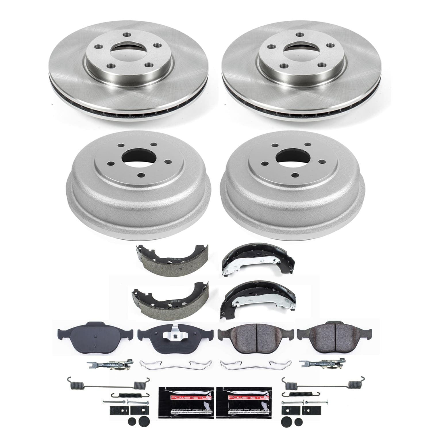 PowerStop Disc Brake Pad and Rotor / Drum Brake Shoe and Drum Kit P/N:KOE15525DK