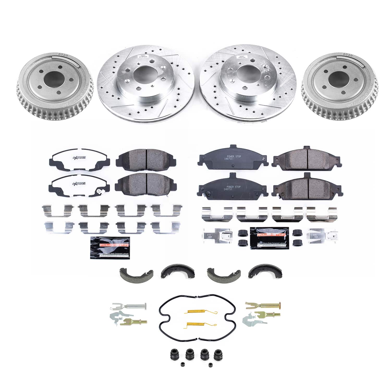 PowerStop Disc Brake Pad and Rotor / Drum Brake Shoe and Drum Kit P/N:K15507DK-26