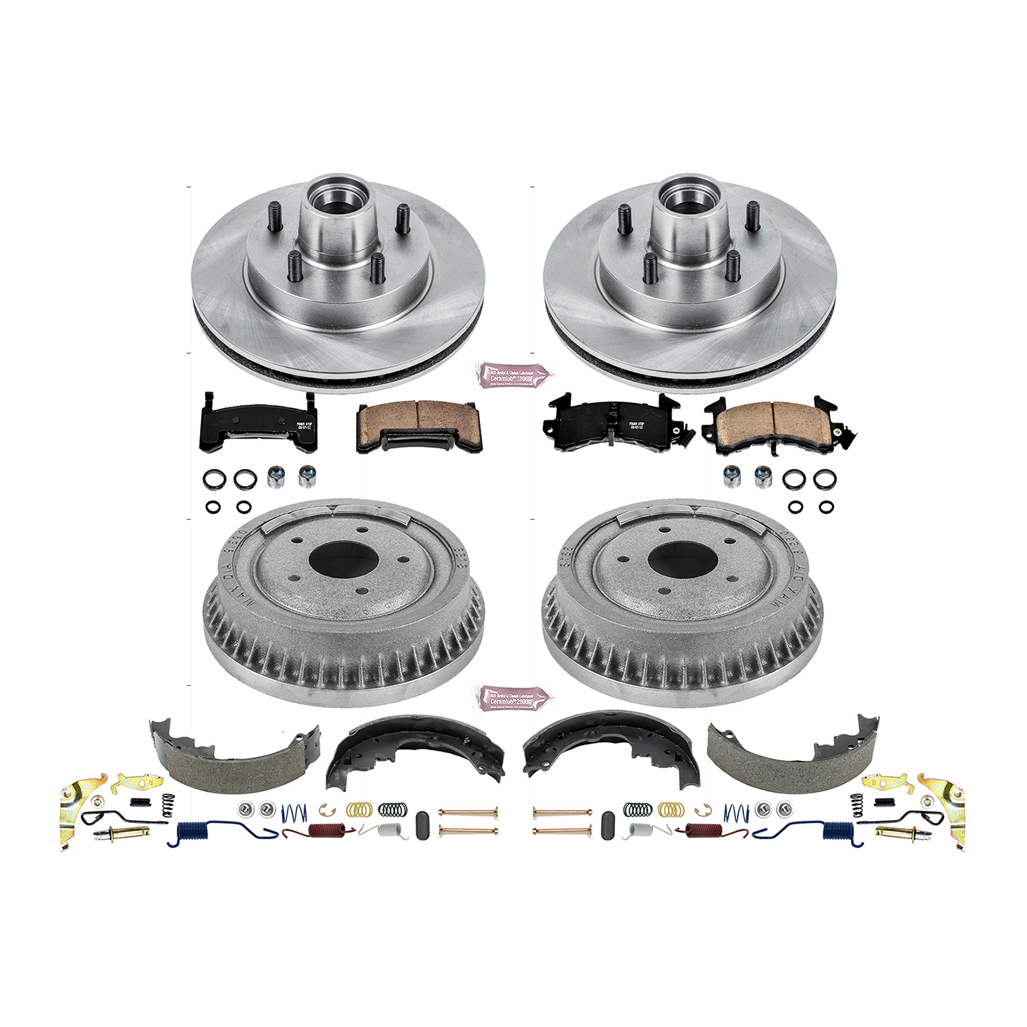 PowerStop Disc Brake Pad and Rotor / Drum Brake Shoe and Drum Kit P/N:KOE15042DK
