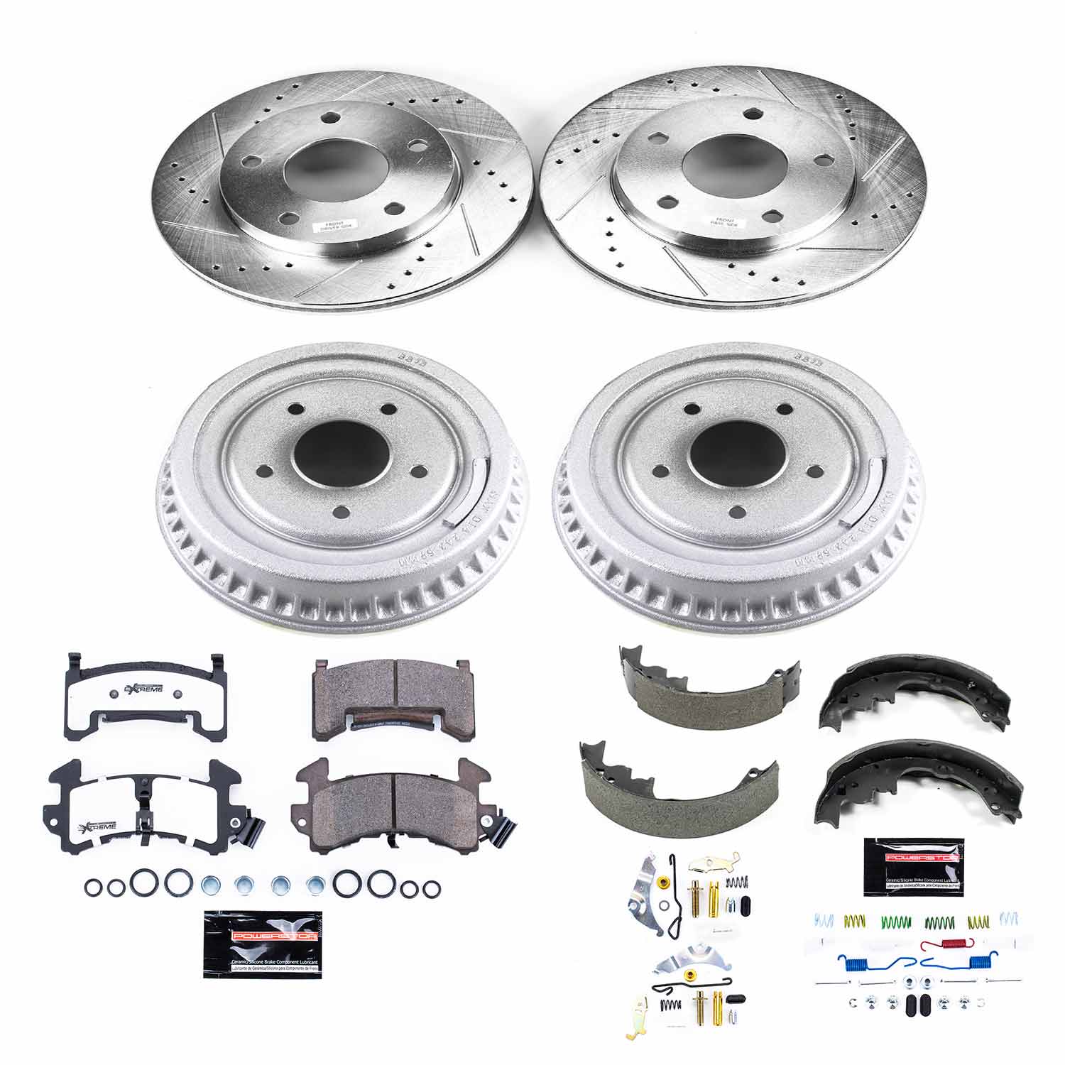 PowerStop Disc Brake Pad and Rotor / Drum Brake Shoe and Drum Kit P/N:K15045DK-26