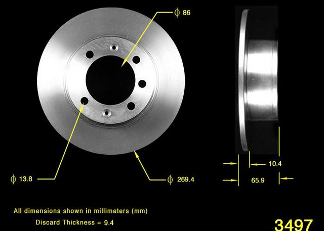 BENDIX PREMIUM DRUM AND ROTOR Disc Brake Rotor P/N:PRT1763