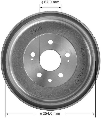 BENDIX PREMIUM DRUM AND ROTOR Brake Drum P/N:PDR0424