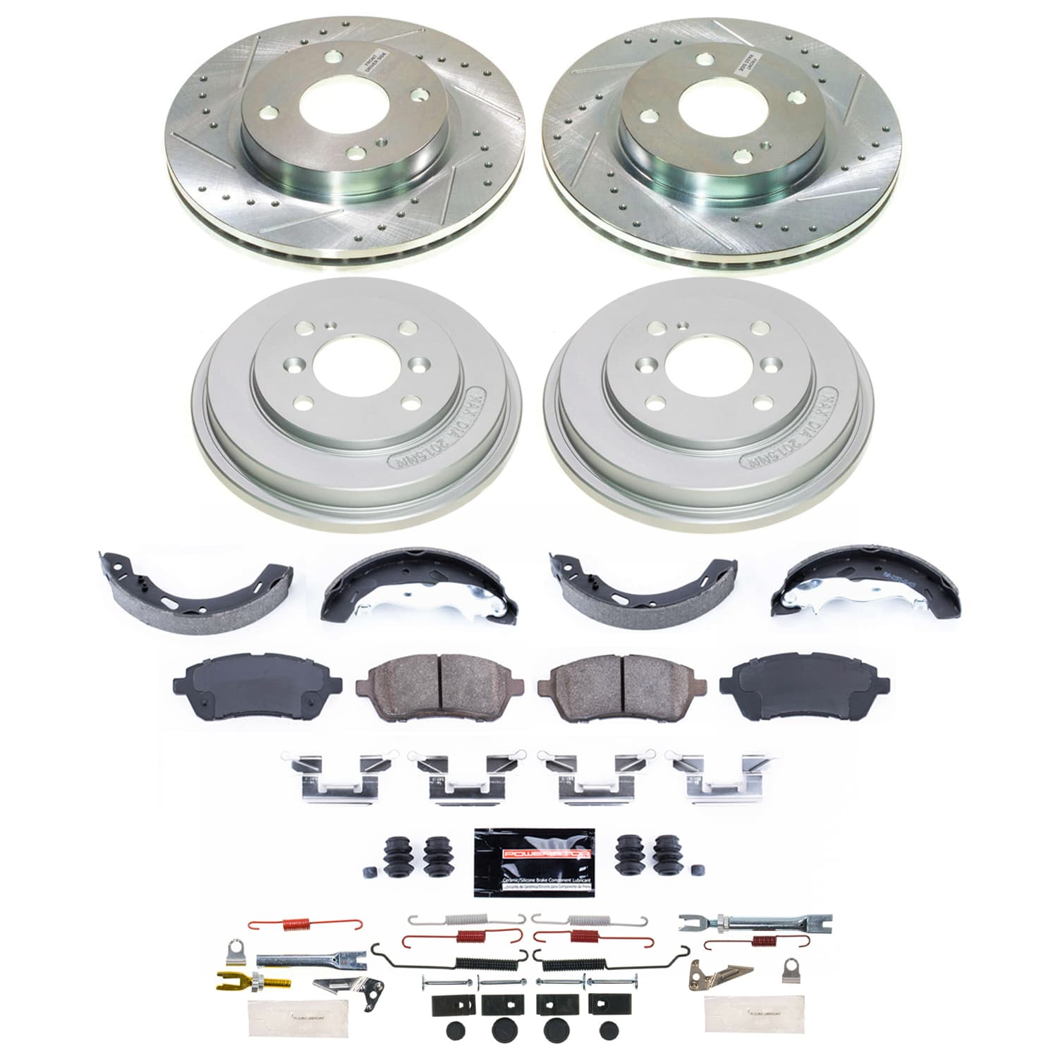 PowerStop Disc Brake Pad and Rotor / Drum Brake Shoe and Drum Kit P/N:K15486DK