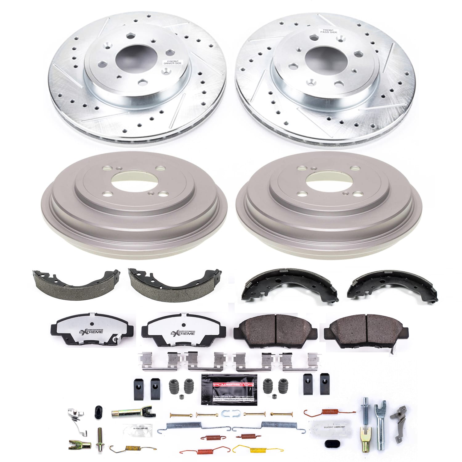 PowerStop Disc Brake Pad and Rotor / Drum Brake Shoe and Drum Kit P/N:K15246DK-26