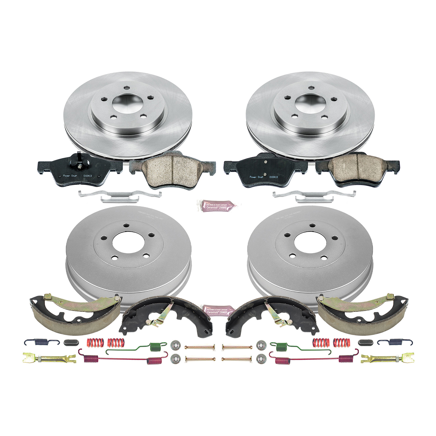 PowerStop Disc Brake Pad and Rotor / Drum Brake Shoe and Drum Kit P/N:KOE15258DK