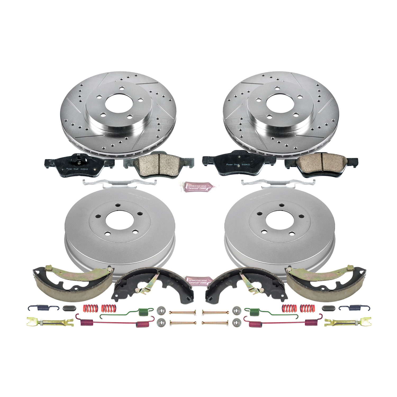 PowerStop Disc Brake Pad and Rotor / Drum Brake Shoe and Drum Kit P/N:K15257DK