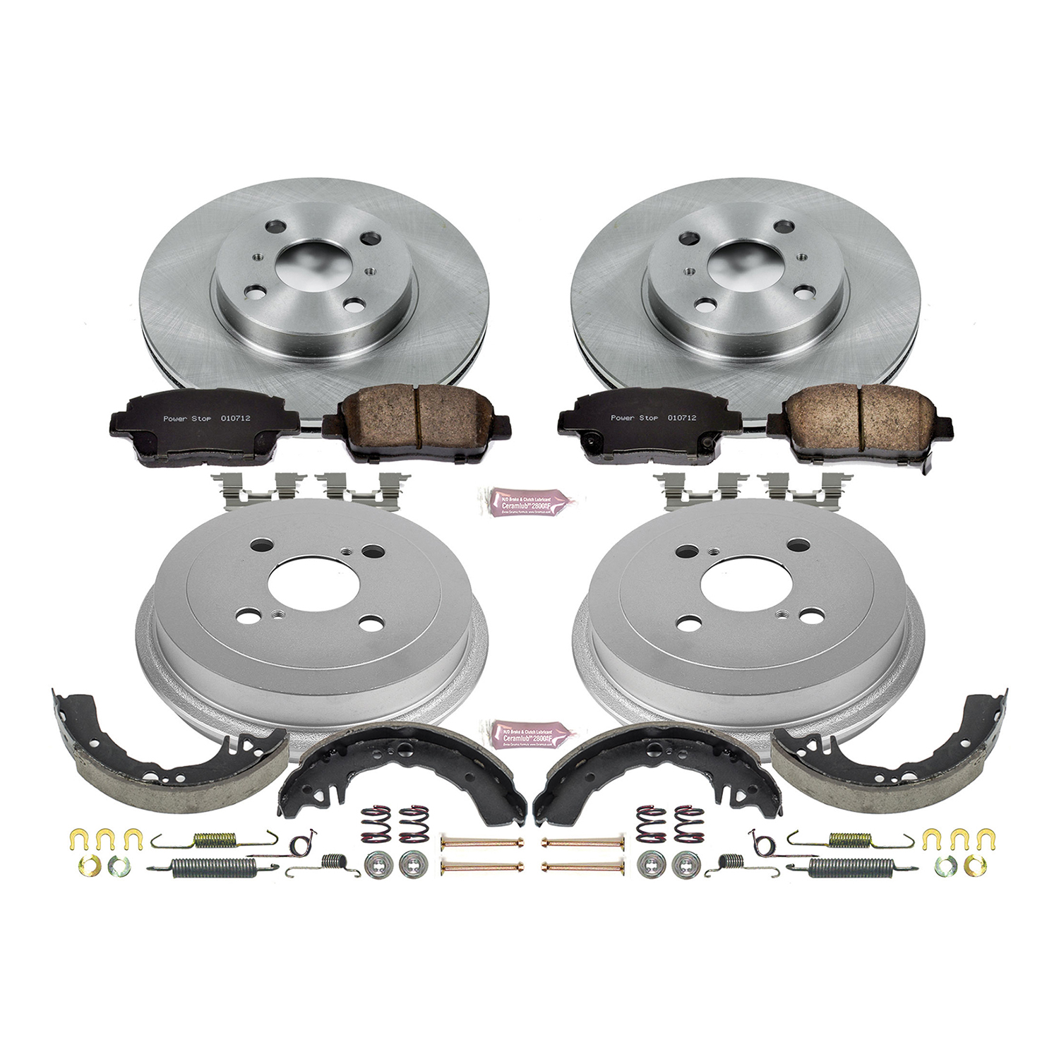 PowerStop Disc Brake Pad and Rotor / Drum Brake Shoe and Drum Kit P/N:KOE15204DK