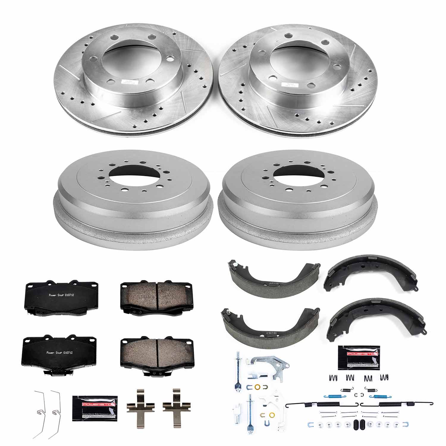PowerStop Disc Brake Pad and Rotor / Drum Brake Shoe and Drum Kit P/N:K15097DK