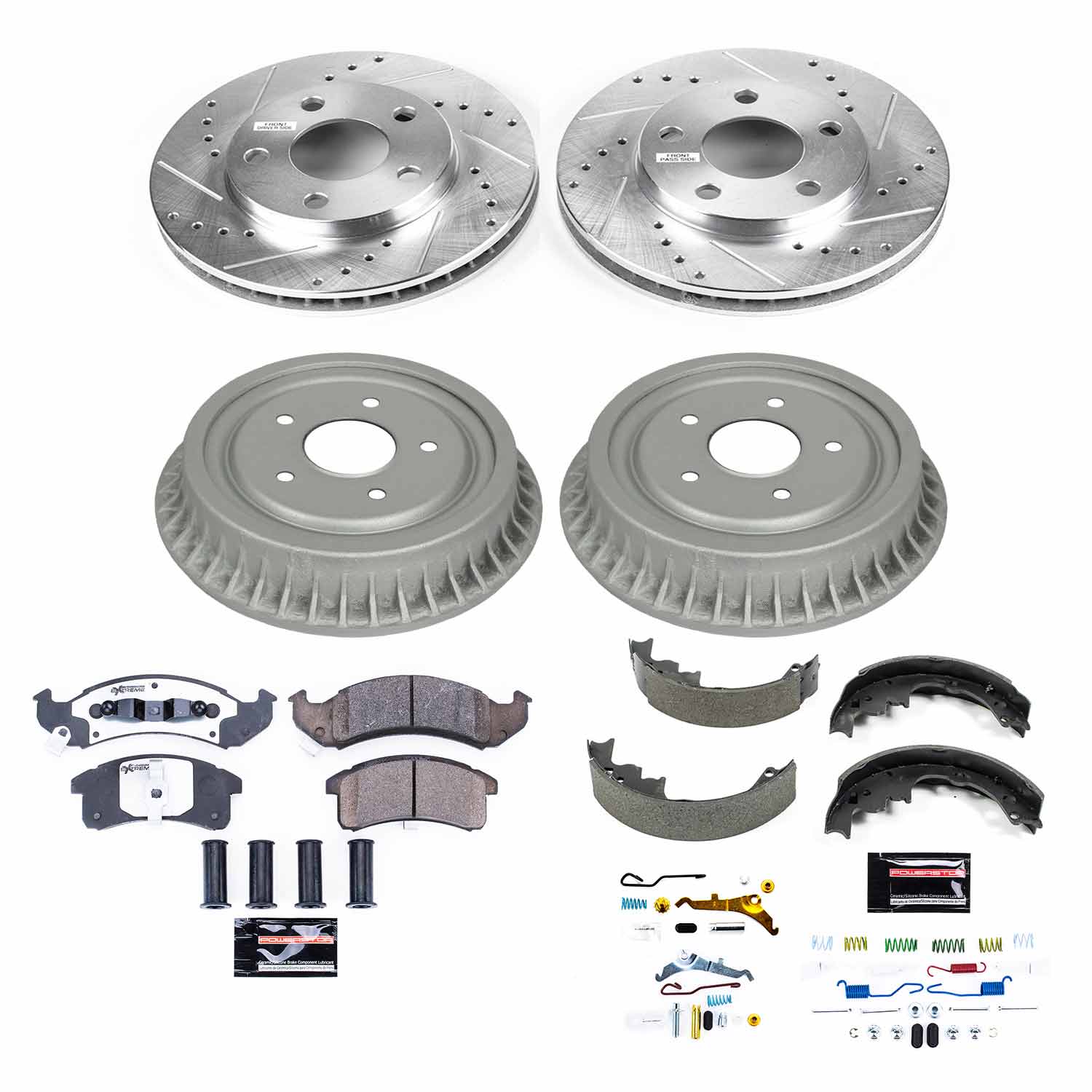 PowerStop Disc Brake Pad and Rotor / Drum Brake Shoe and Drum Kit P/N:K15441DK-26