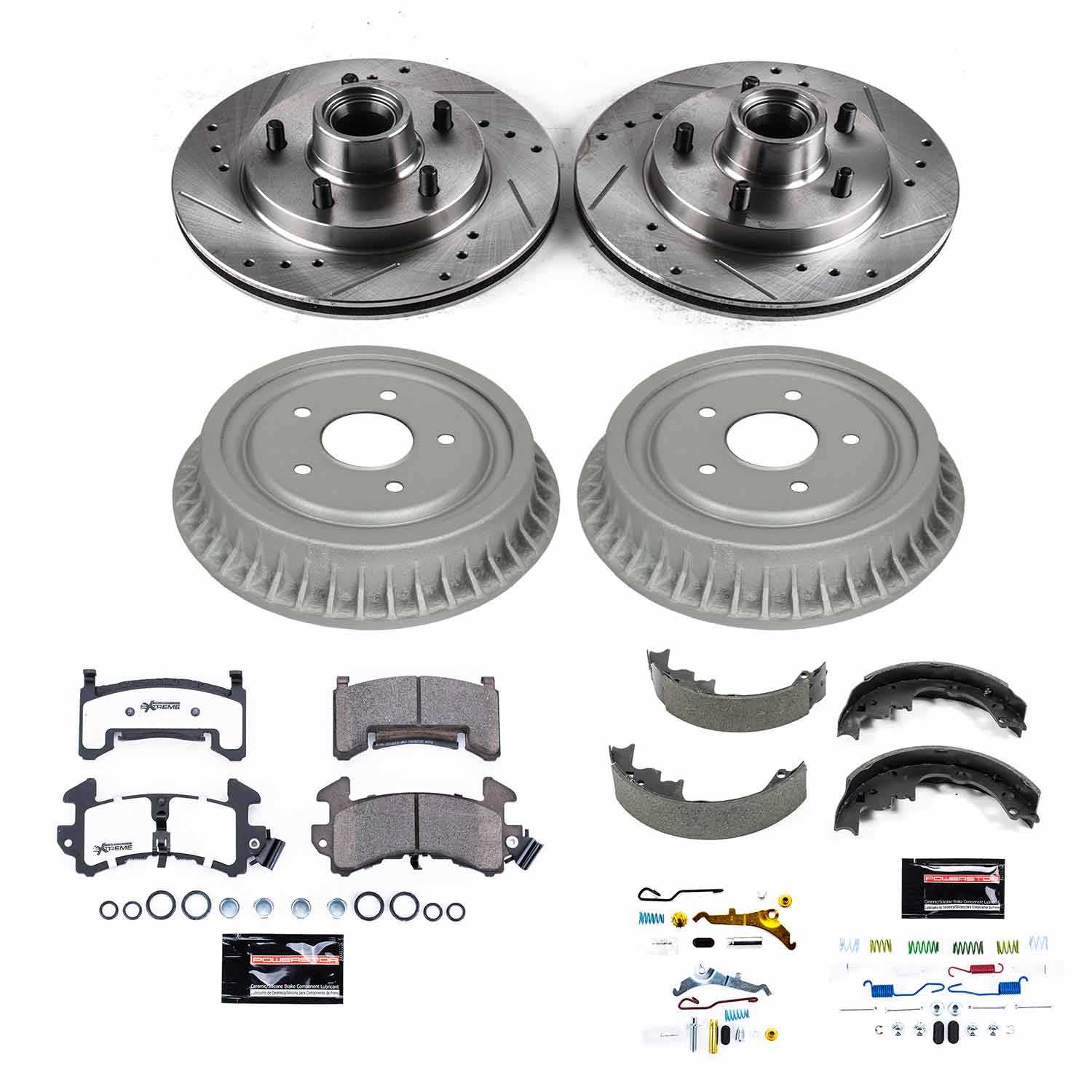 PowerStop Disc Brake Pad and Rotor / Drum Brake Shoe and Drum Kit P/N:K15049DK-26