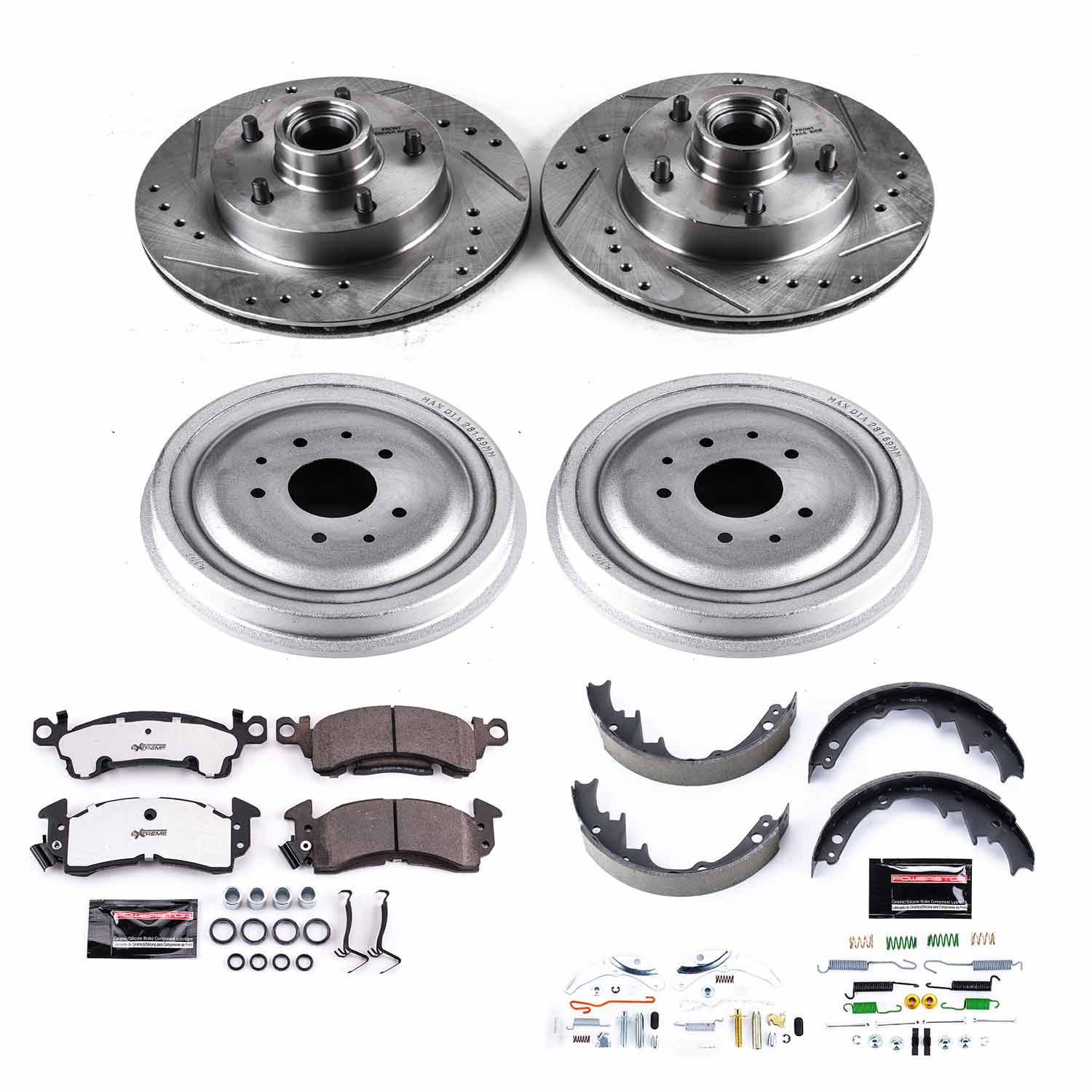 PowerStop Disc Brake Pad and Rotor / Drum Brake Shoe and Drum Kit P/N:K15028DK-26