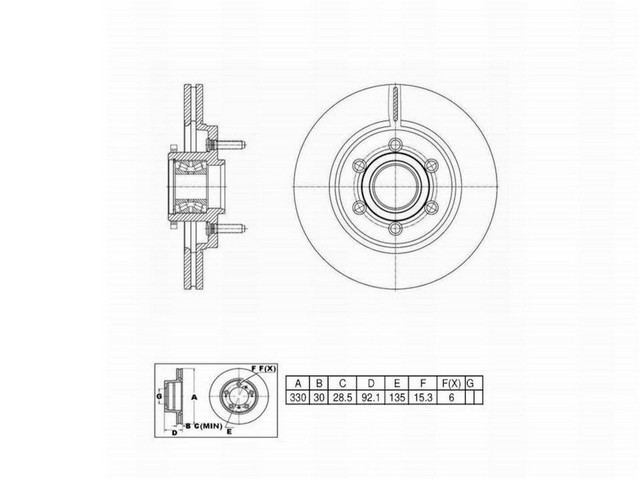 FVP Brake Drums & Rotors Disc Brake Rotor and Hub Assembly P/N:663216