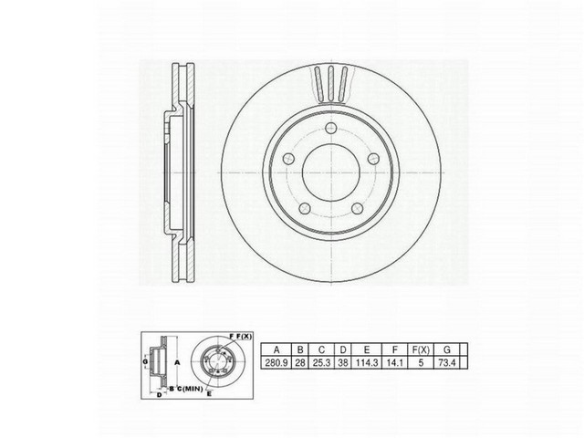FVP Brake Drums & Rotors Disc Brake Rotor P/N:662836