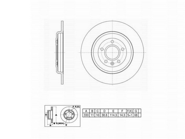 FVP Brake Drums & Rotors Disc Brake Rotor P/N:661815