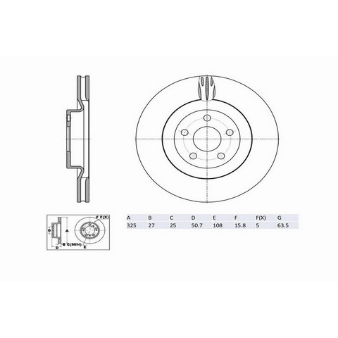FVP Brake Drums & Rotors Disc Brake Rotor P/N:6622973