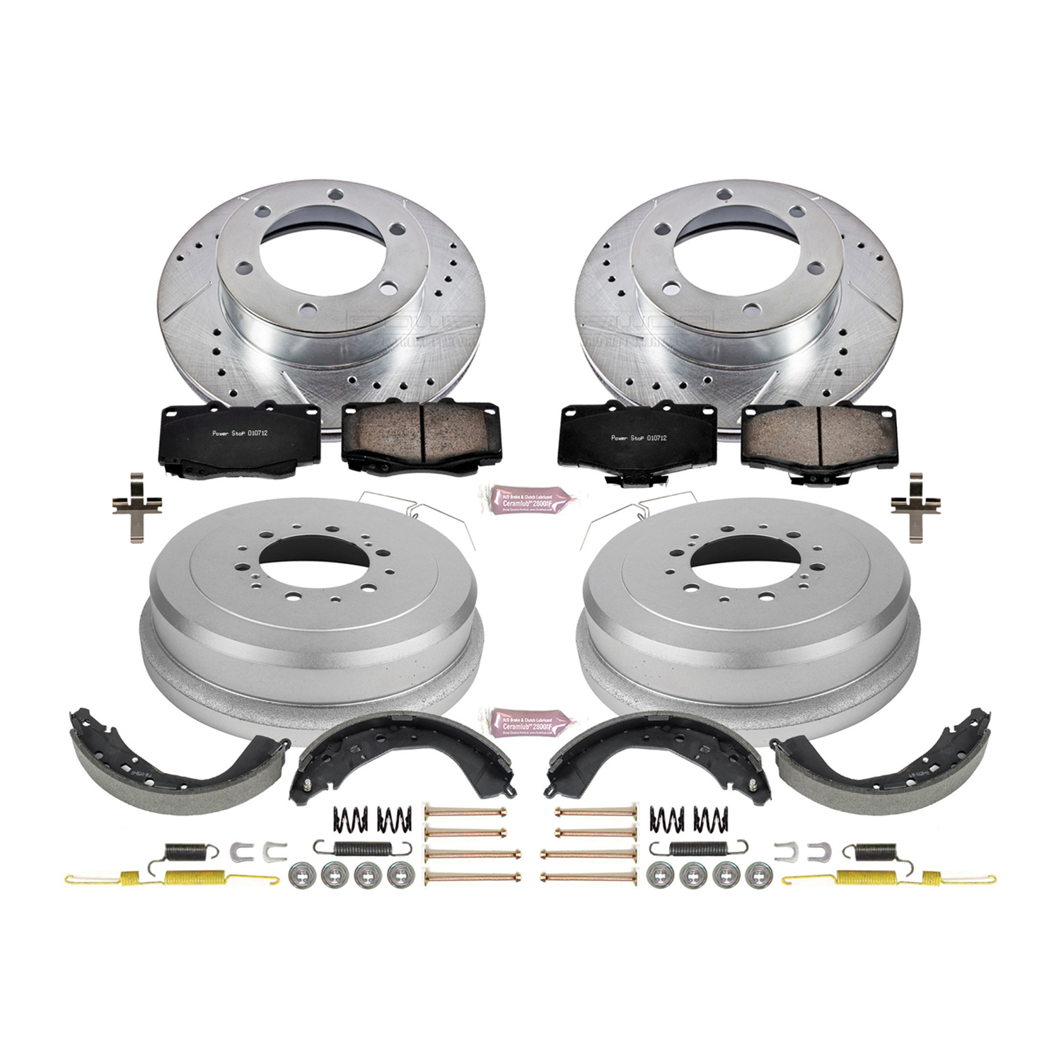 PowerStop Disc Brake Pad and Rotor / Drum Brake Shoe and Drum Kit P/N:K15212DK