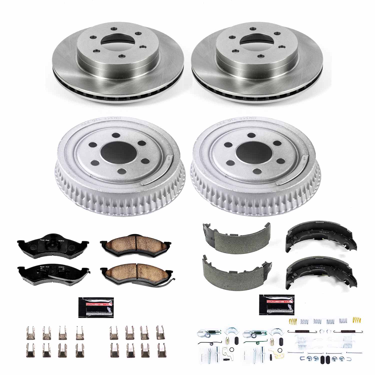 PowerStop Disc Brake Pad and Rotor / Drum Brake Shoe and Drum Kit P/N:KOE15071DK