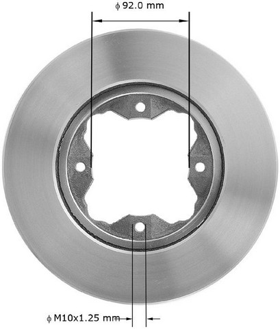 BENDIX PREMIUM DRUM AND ROTOR Disc Brake Rotor P/N:PRT1586
