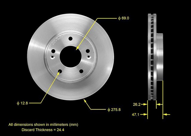 BENDIX PREMIUM DRUM AND ROTOR Disc Brake Rotor P/N:PRT5505