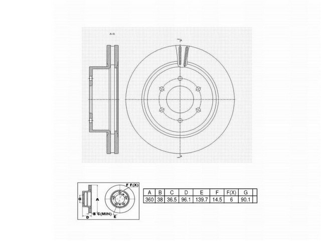 FVP Brake Drums & Rotors Disc Brake Rotor P/N:6622005
