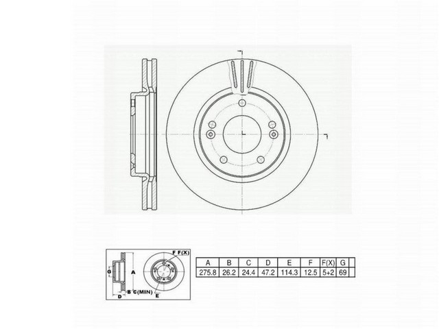FVP Brake Drums & Rotors Disc Brake Rotor P/N:662870