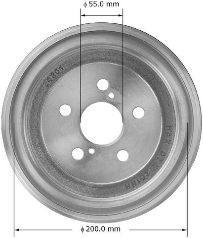 BENDIX PREMIUM DRUM AND ROTOR Brake Drum P/N:PDR0832
