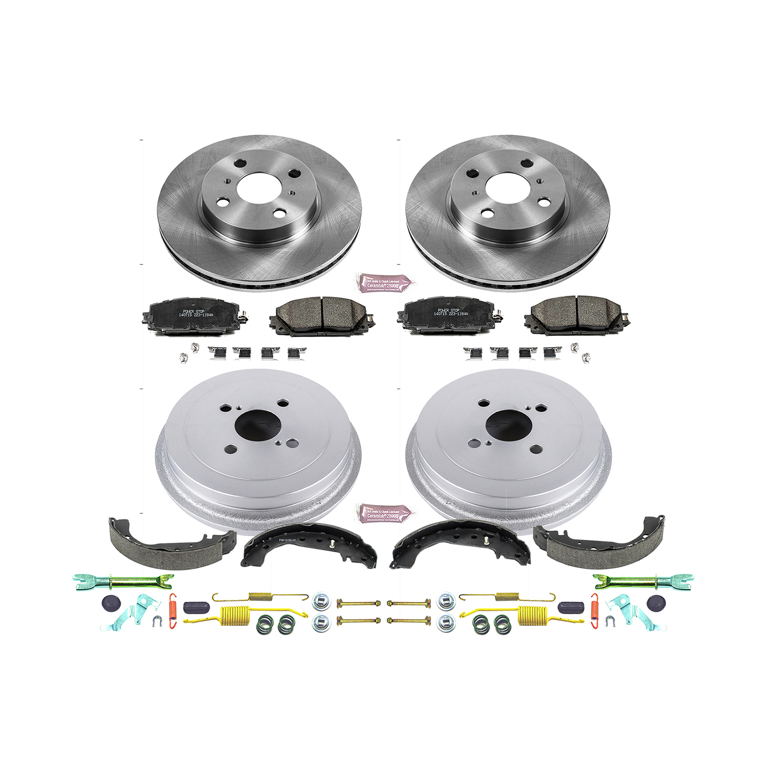 PowerStop Disc Brake Pad and Rotor / Drum Brake Shoe and Drum Kit P/N:KOE15249DK