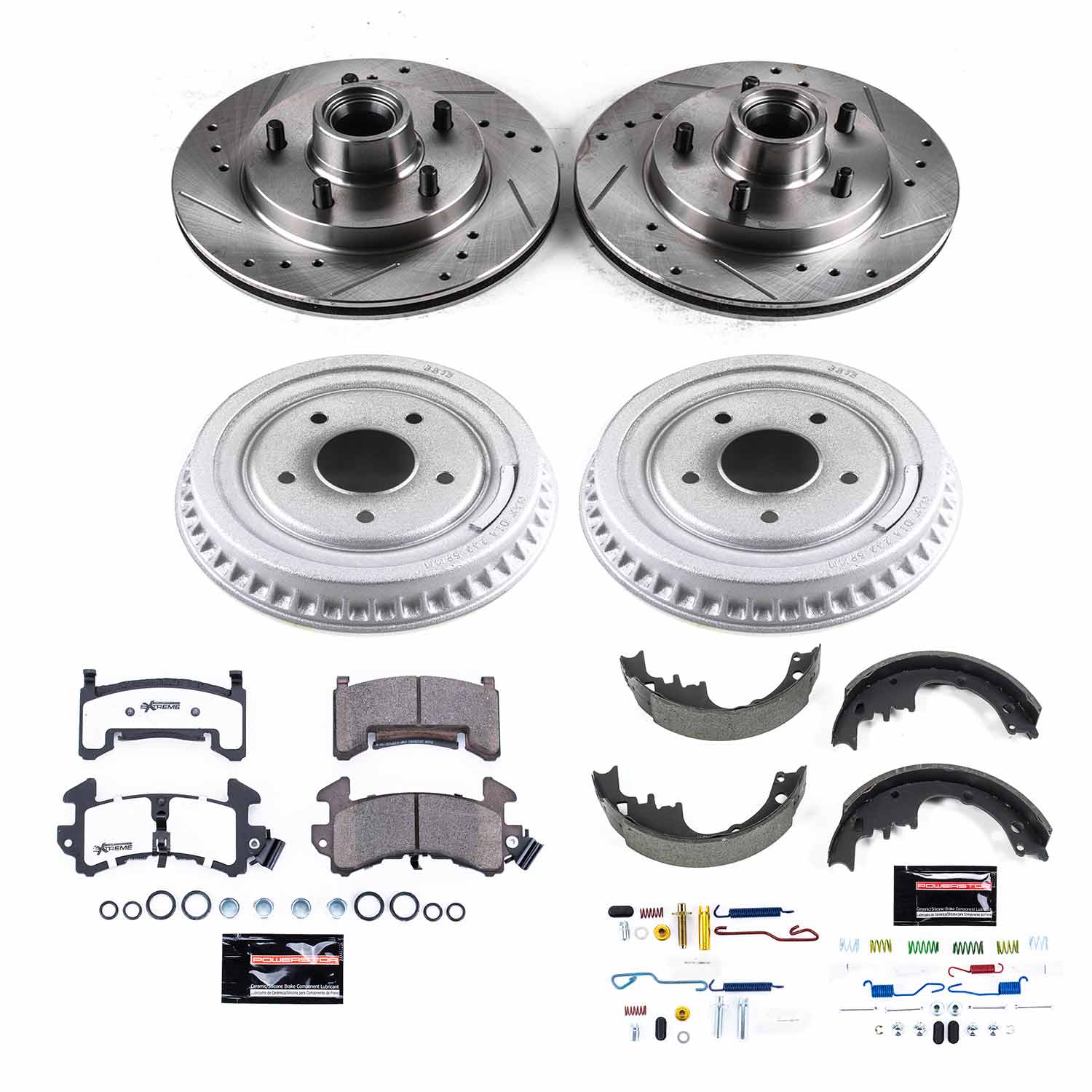 PowerStop Disc Brake Pad and Rotor / Drum Brake Shoe and Drum Kit P/N:K15025DK-26