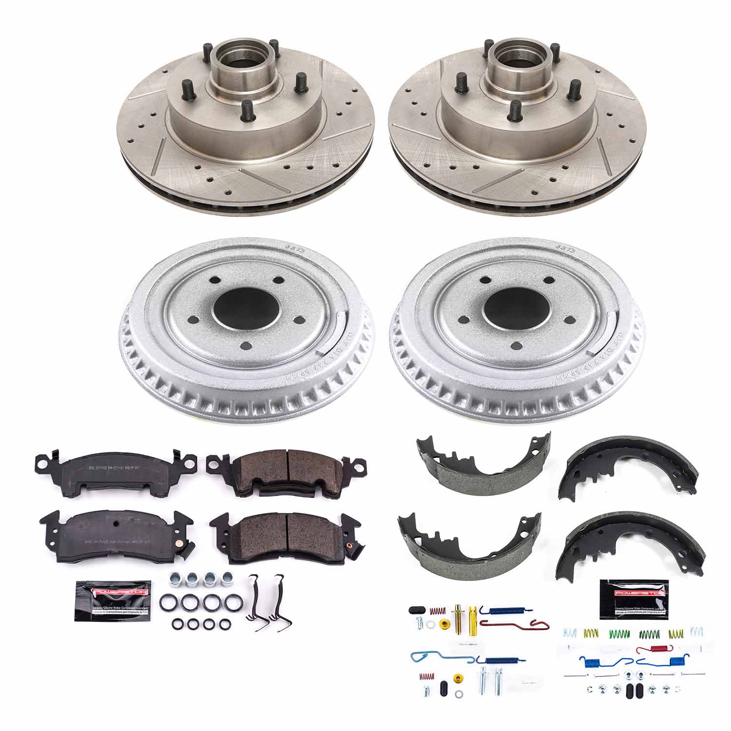 PowerStop Disc Brake Pad and Rotor / Drum Brake Shoe and Drum Kit P/N:K15020DK