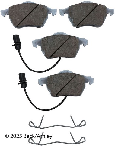 Disc Brake Pad and Hardware Kit fits 1999-2006 Audi A4 A4 Quattro A6 Quattro  BE