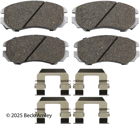 Disc Brake Pad and Hardware Kit fits 2003-2013 Kia Optima Sportage Soul  BECK/AR