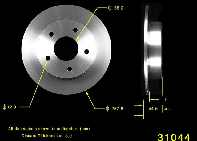 Disc Brake Rotor fits 1991-1993 Nissan Maxima  BENDIX