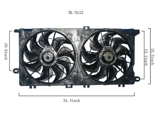 Agility Autoparts Dual Radiator and Condenser Fan Assembly P/N:6012105