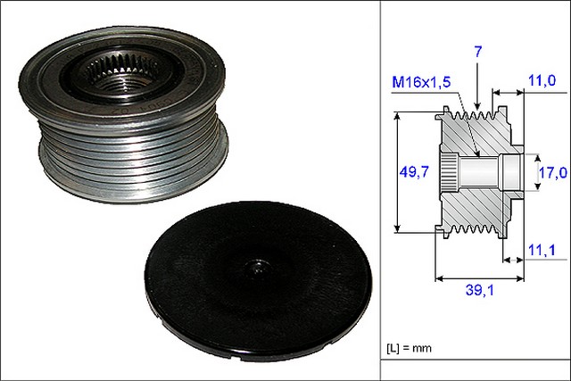 INA US Alternator Decoupler Pulley P/N:EA0084