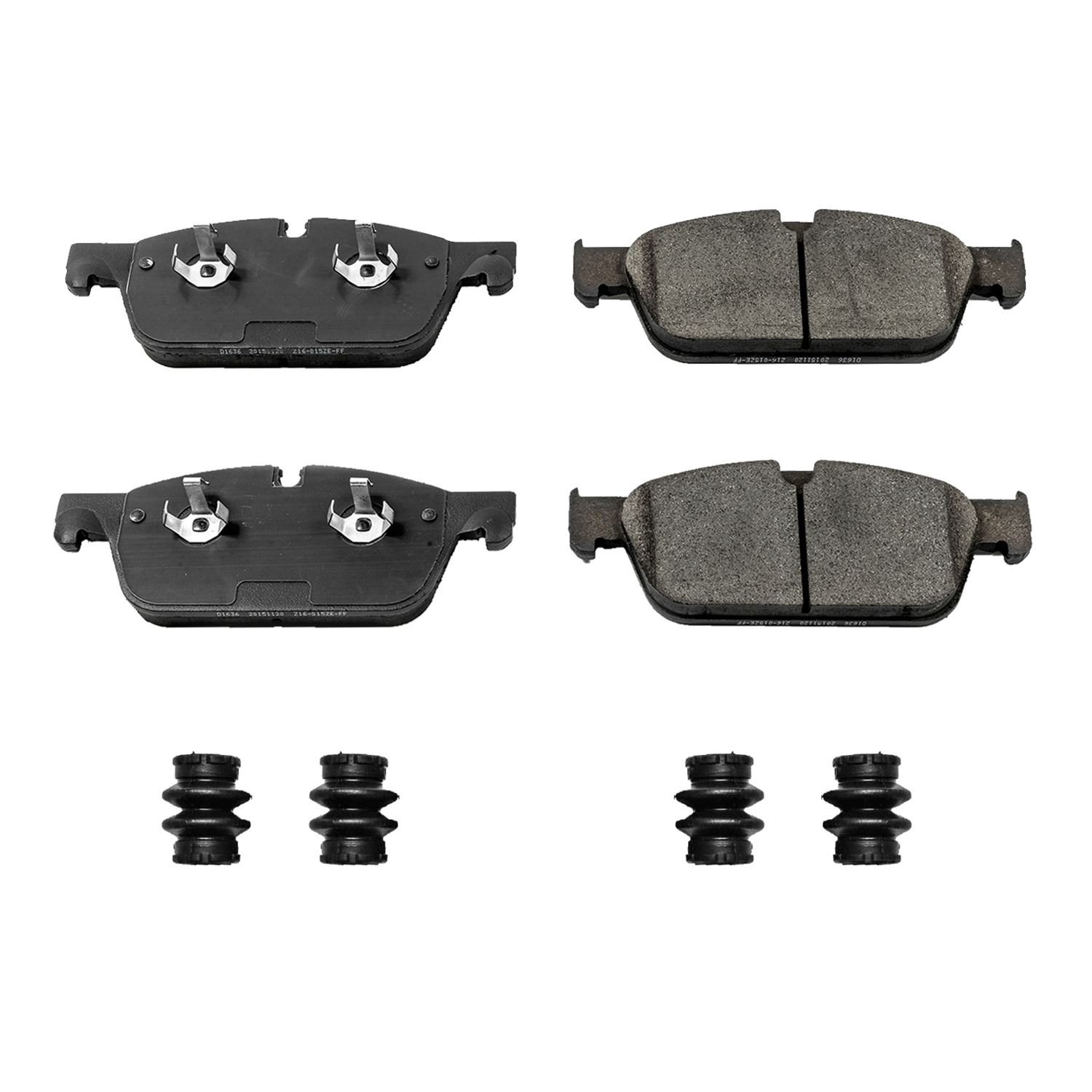 Disc Brake Pad Set-Front Z17 Low-Dust Ceramic Brake Pads with Hardware 17-1636