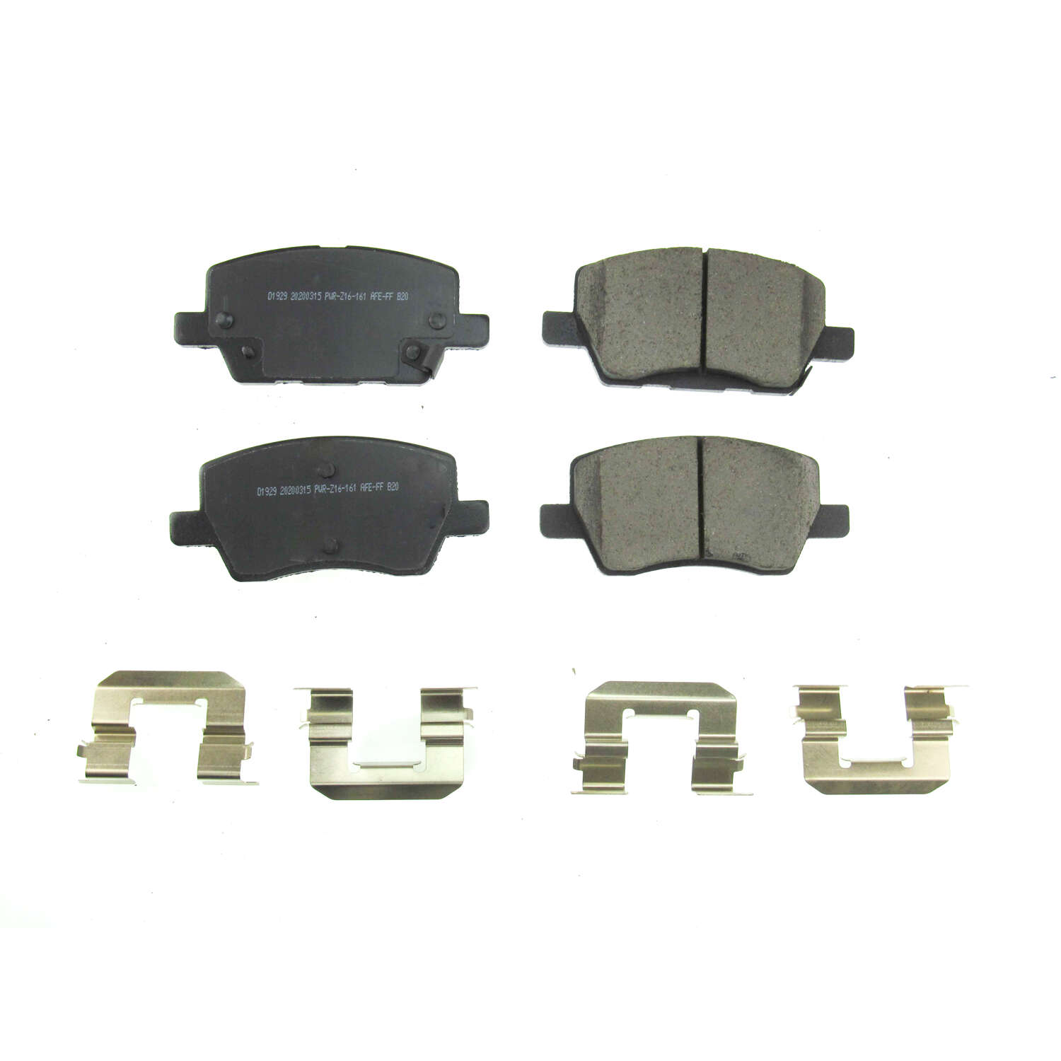 Disc Brake Pad Set-Front Z17 Low-Dust Ceramic Brake Pads with Hardware 17-1929