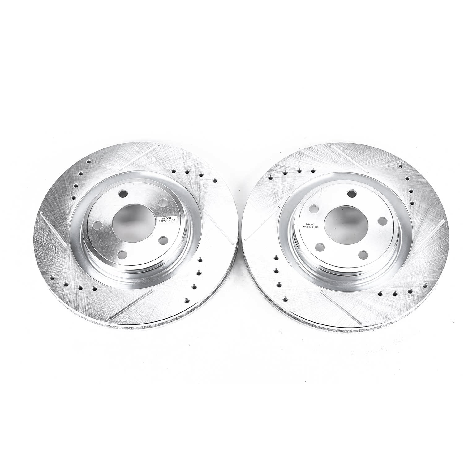Disc Brake Rotor Set-Front Drilled, Slotted and Zinc Plated Brake Rotor Pair