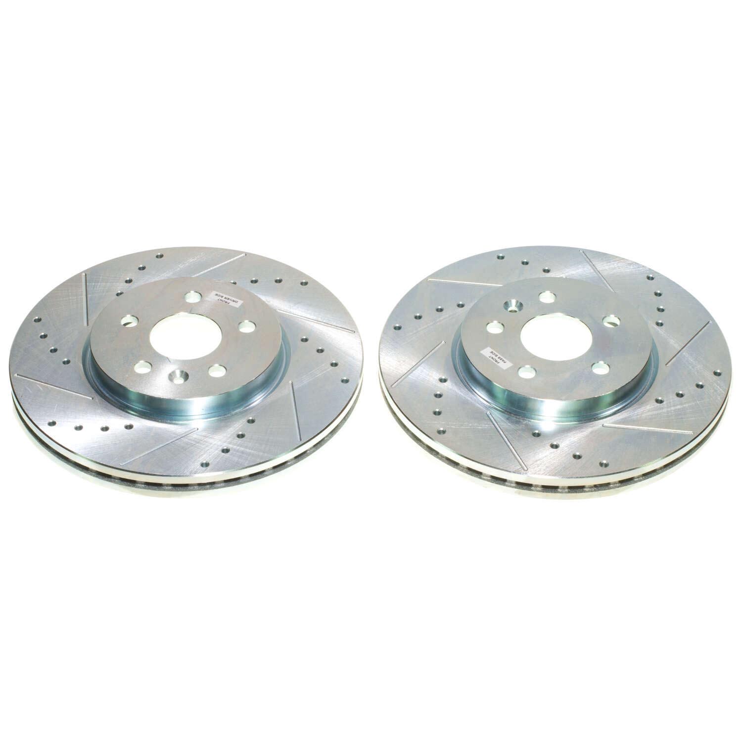 Disc Brake Rotor Set-Front Drilled, Slotted and Zinc Plated Brake Rotor Pair