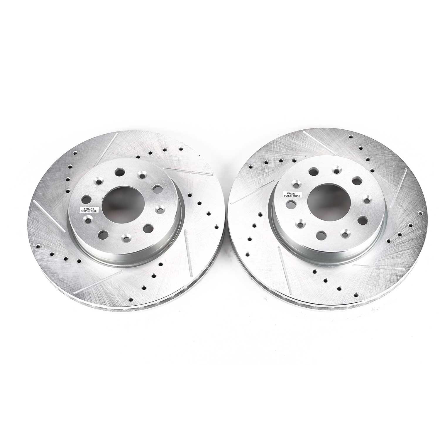Disc Brake Rotor Set-Front Drilled, Slotted and Zinc Plated Brake Rotor Pair